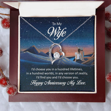 To My Wife - Forever Love Necklace - Anniversary Gift Set - SLDDL0070 - Sunshine Letters Co
